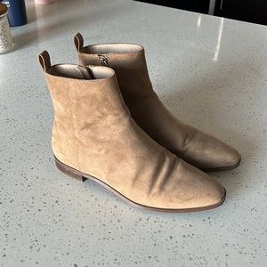 H&M Brown Suede booties. Size 8.5. Barely worn!